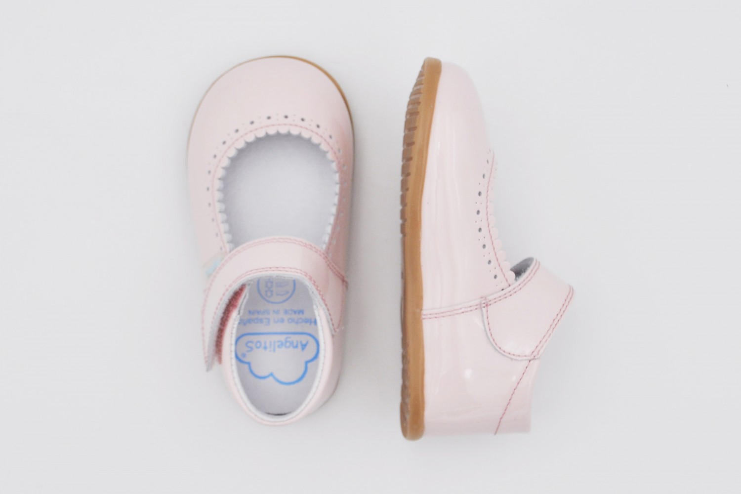 MERCEDITA ROSA CHAROL CALZADO RESPETUOSO VELCRO ANGELITOS SUELA DROP 0