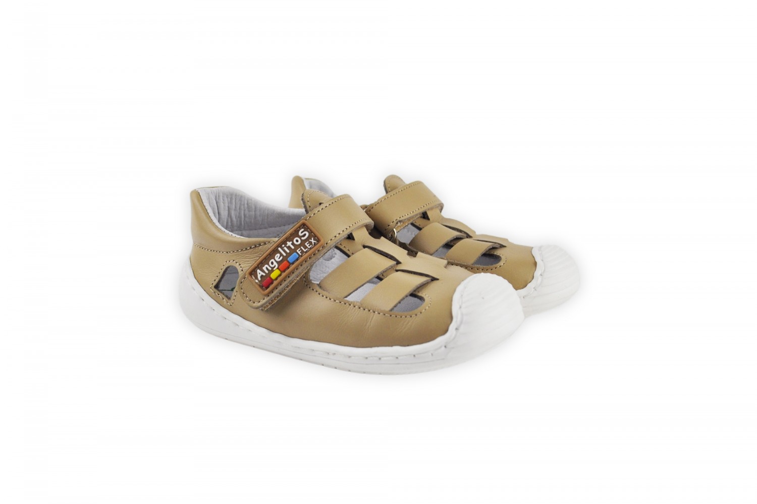 SANDALIA CAMEL CALZADO RESPETUOSO ANGELITOS SUELA COSIDA DROP 0