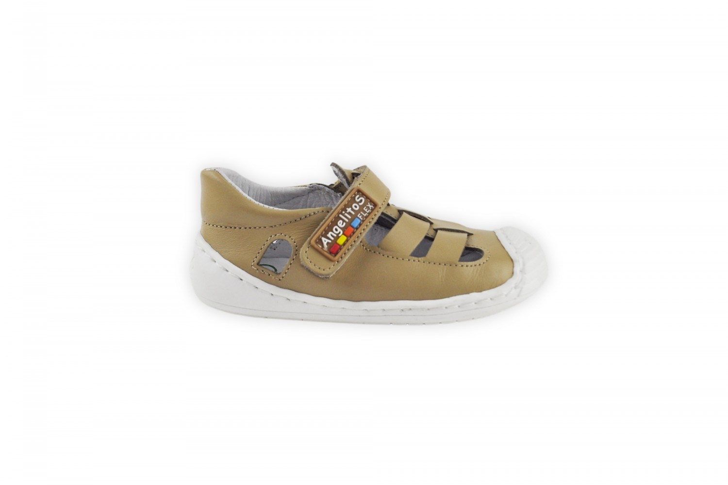 SANDALIA CAMEL CALZADO RESPETUOSO ANGELITOS SUELA COSIDA DROP 0