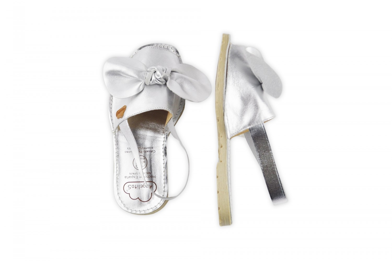 MENORQUINA PLATA ELÁSTICO LAZO COLECCIÓN FLEXIBLE ANGELITOS