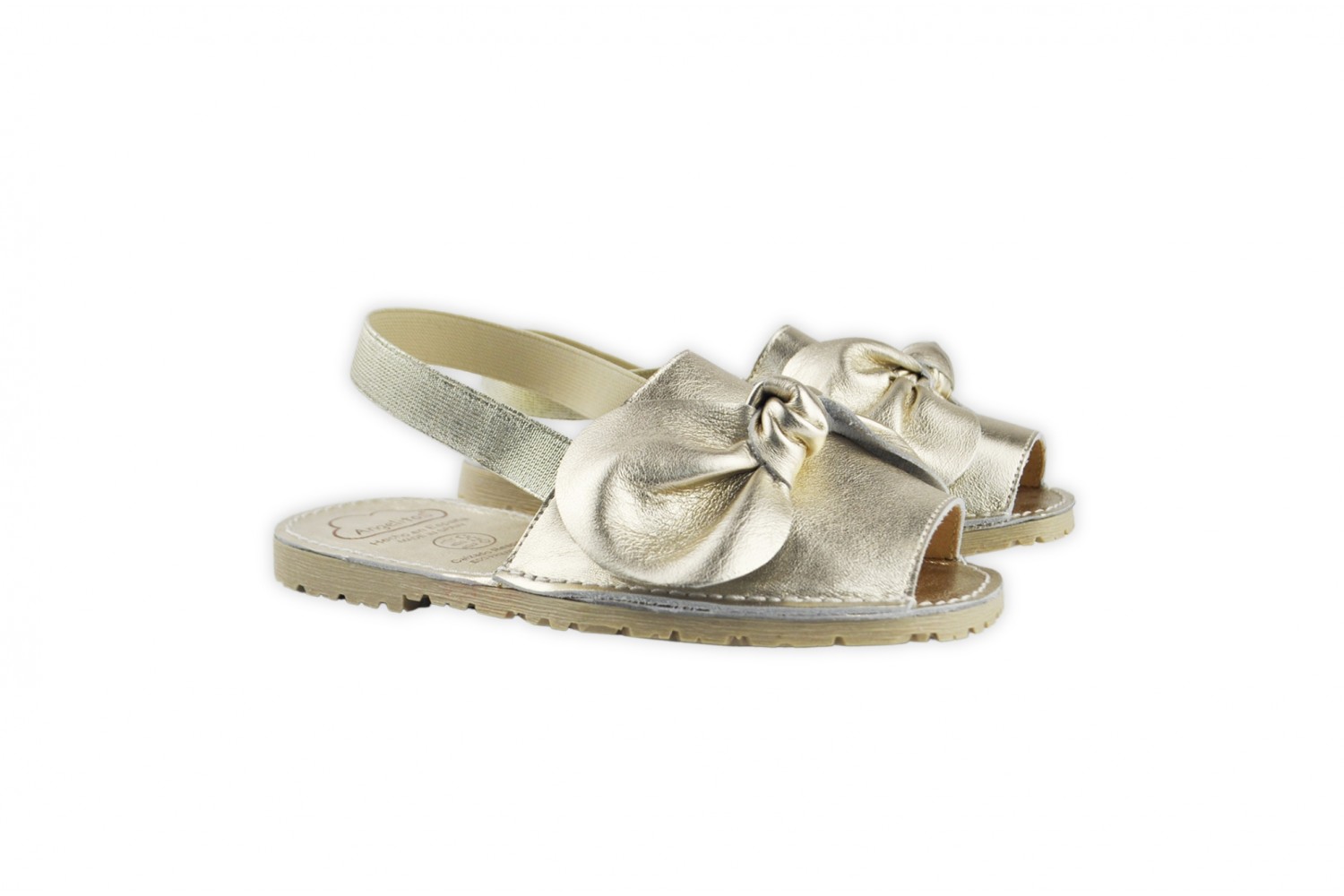 MENORQUINA PLATINO ELÁSTICO LAZO COLECCIÓN FLEXIBLE ANGELITOS