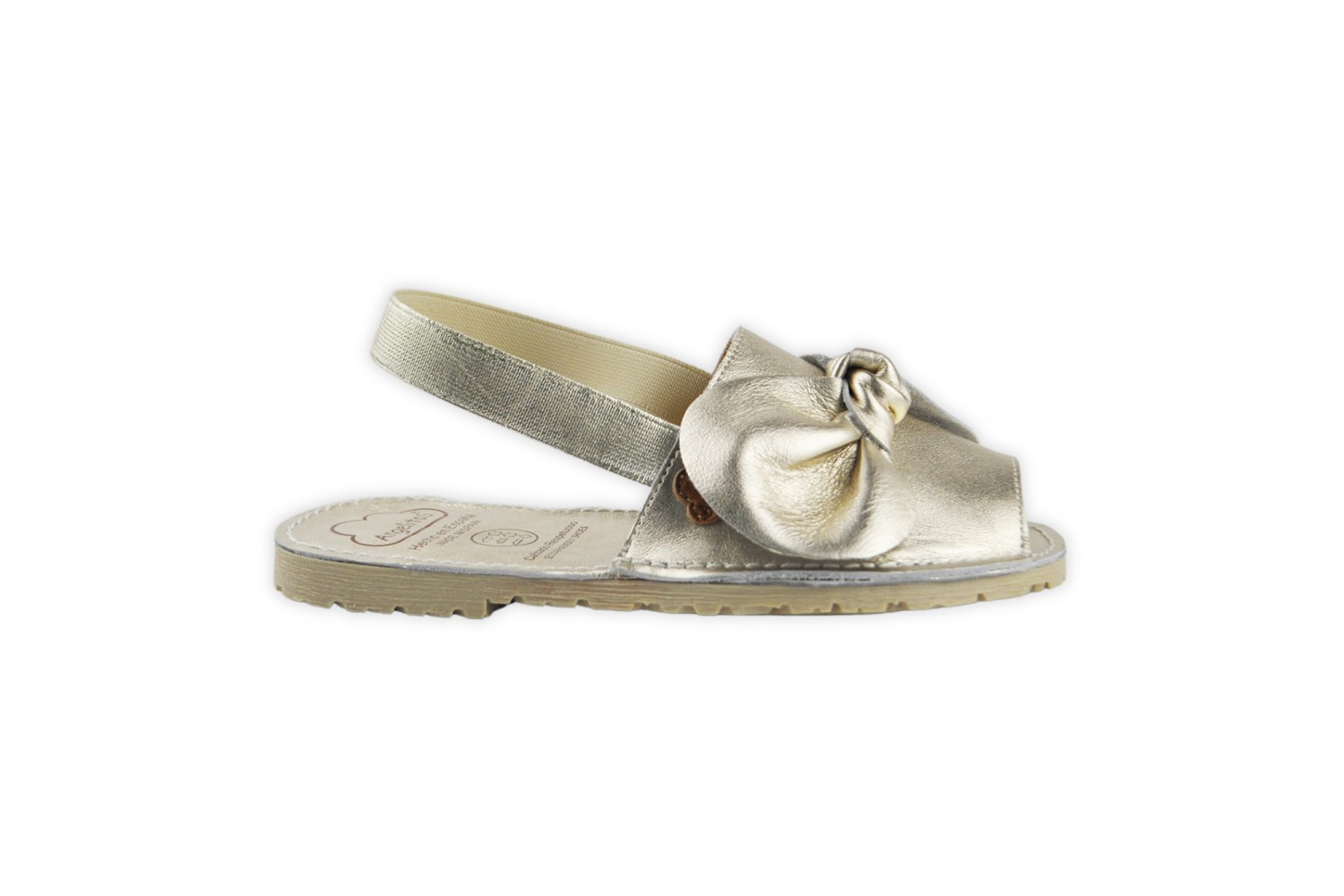 MENORQUINA PLATINO ELÁSTICO LAZO COLECCIÓN FLEXIBLE ANGELITOS