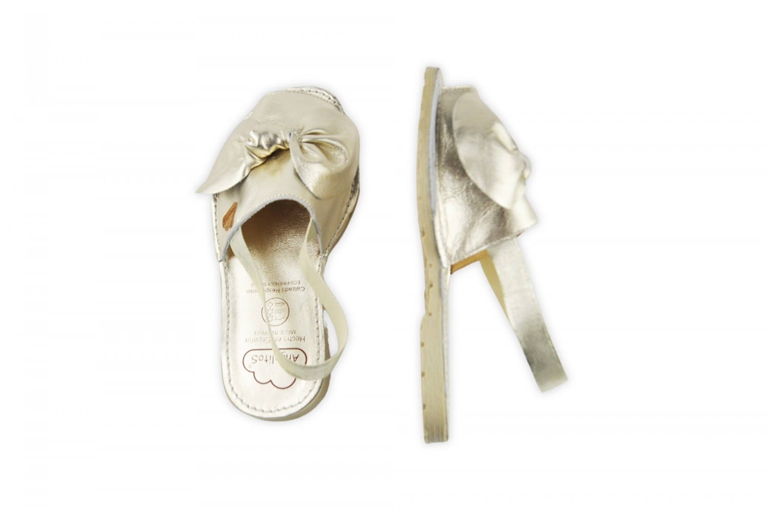 MENORQUINA PLATINO ELÁSTICO LAZO COLECCIÓN FLEXIBLE ANGELITOS