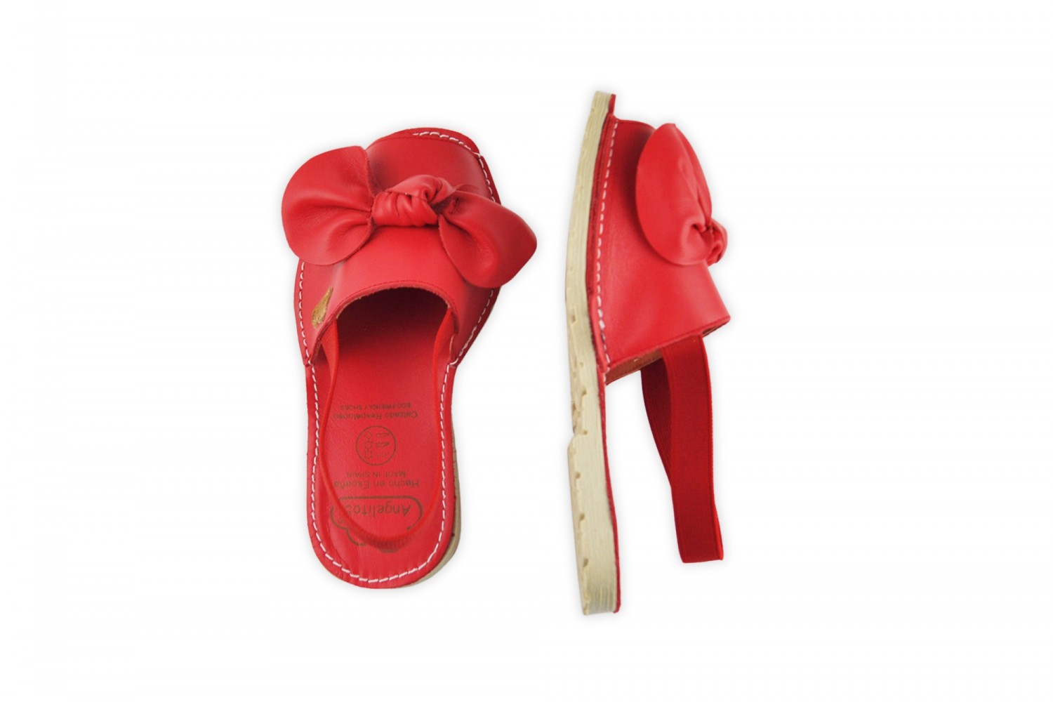 MENORQUINA ROJO ELÁSTICO LAZO COLECCIÓN FLEXIBLE ANGELITOS