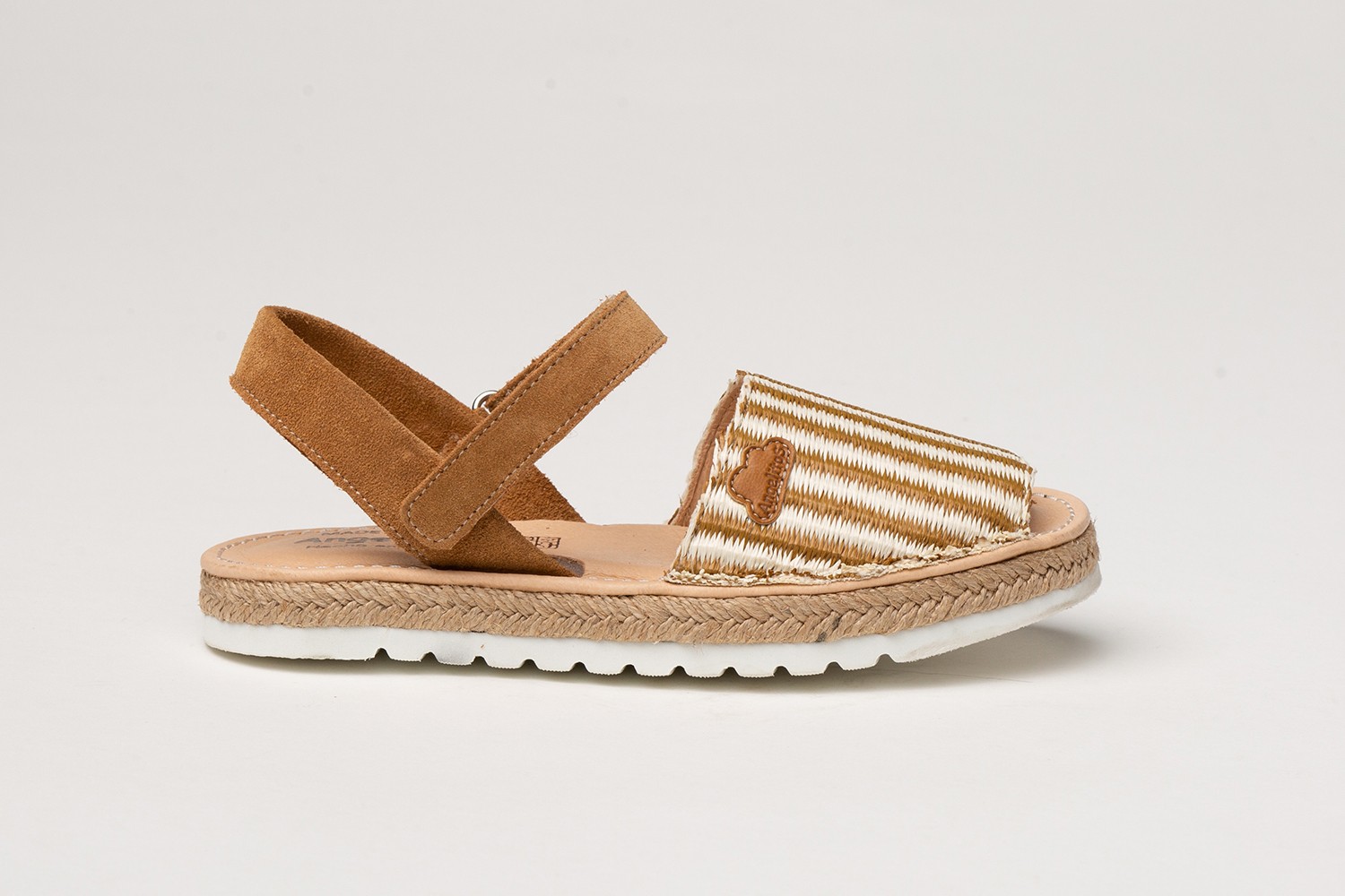 MENORQUINA VELCRO PALMIRA ANGELITOS "GEL-MEMORY FOAM" CUERO