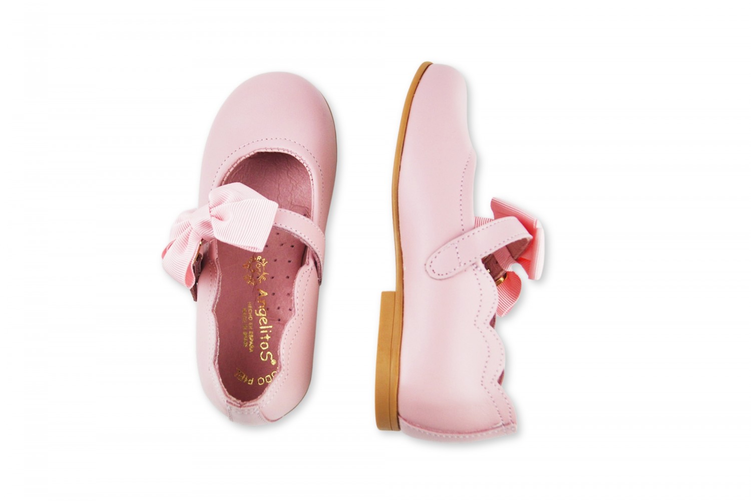 ANGELITOS MERCEDITA DE NIÑA CON HEBILLA Y LAZO ROSA