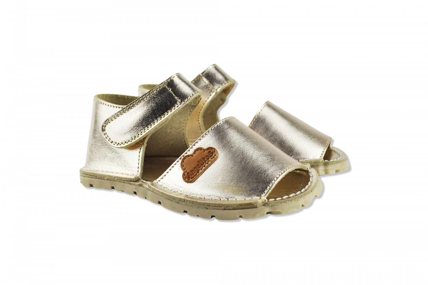 MENORQUINA PLATINO TALÓN CERRADO VELCRO CALZADO RESPETUOSO ANGELITOS