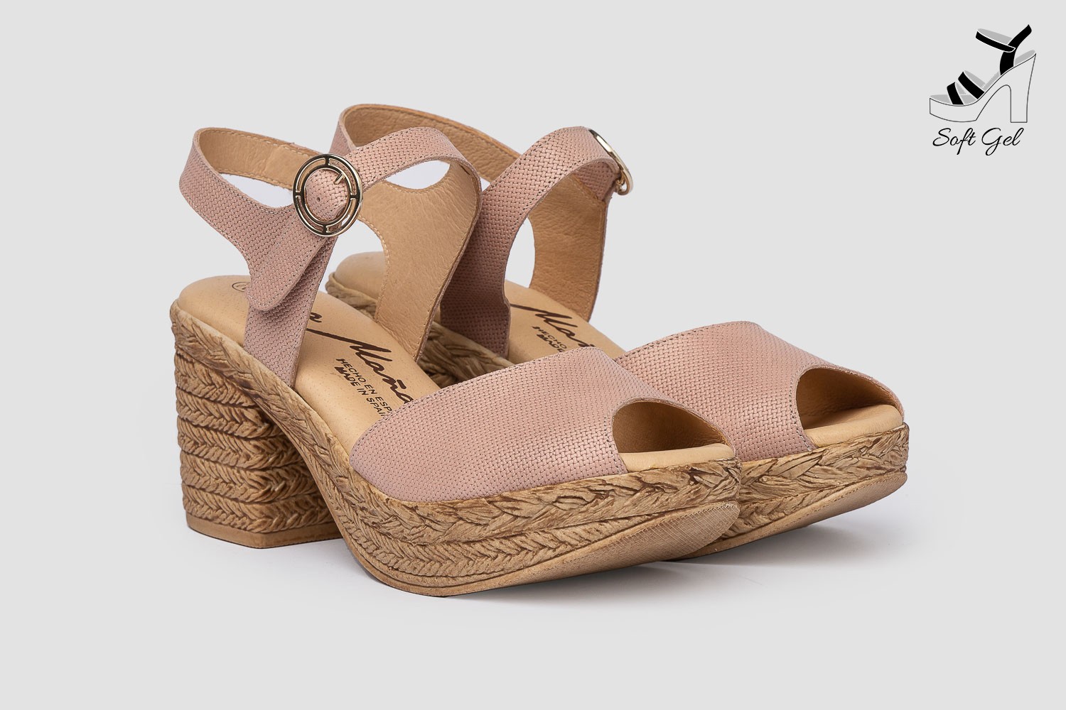SANDALIAS NUDE CONFORT MINI TRENZA EVA MAÑAS "GEL-MEMORY FOAM"