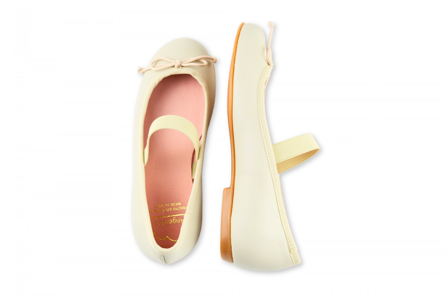 BAILARINA LAZO & ELÁSTICO ANGELITOS BEIGE