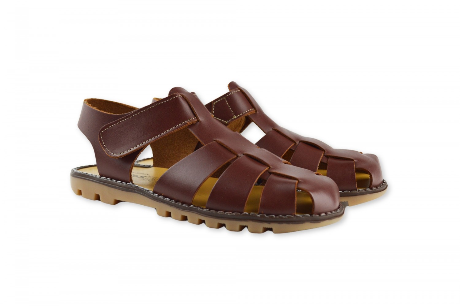SANDALIA VELCRO NIÑO ANGELITOS CUERO