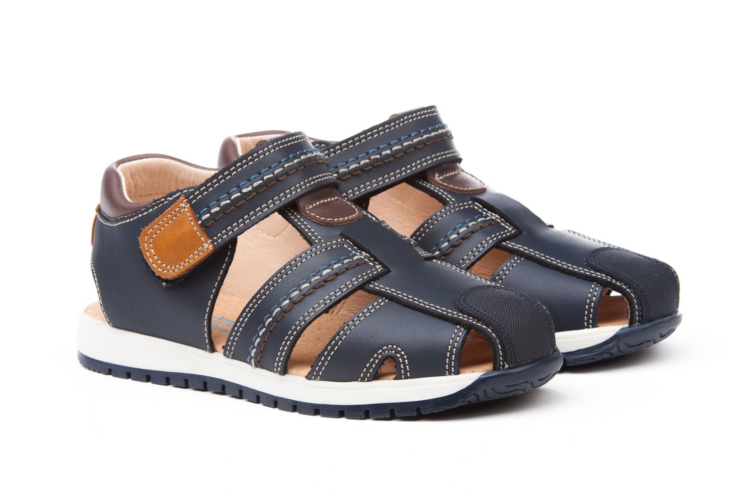 SANDALIA VELCRO NIÑO ANGELITOS MARINO