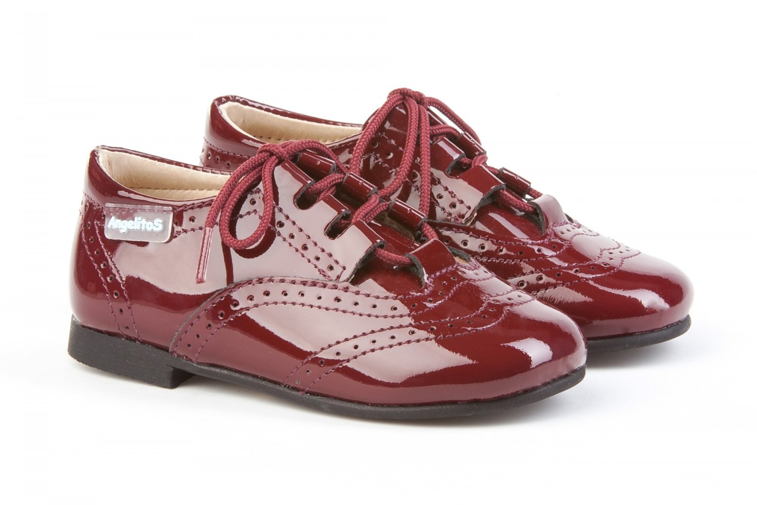 ZAPATO INGLESITO ANGELITOS BURDEOS