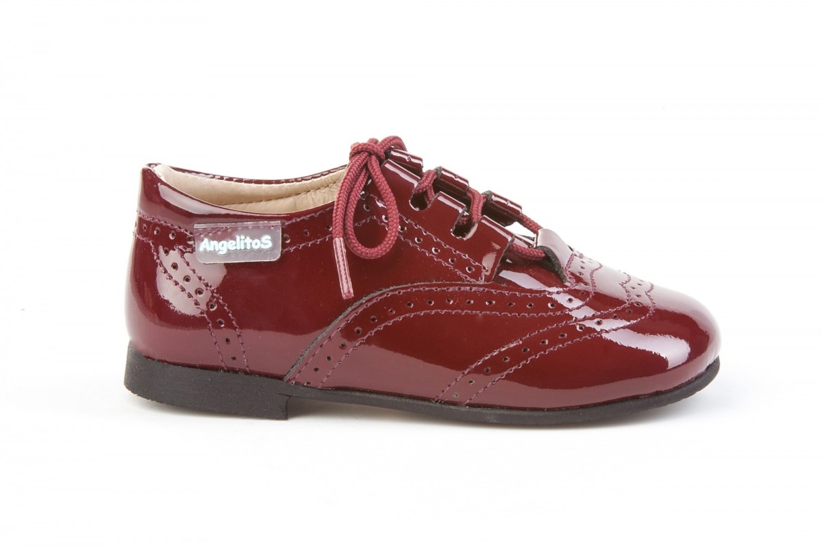ZAPATO INGLESITO ANGELITOS BURDEOS