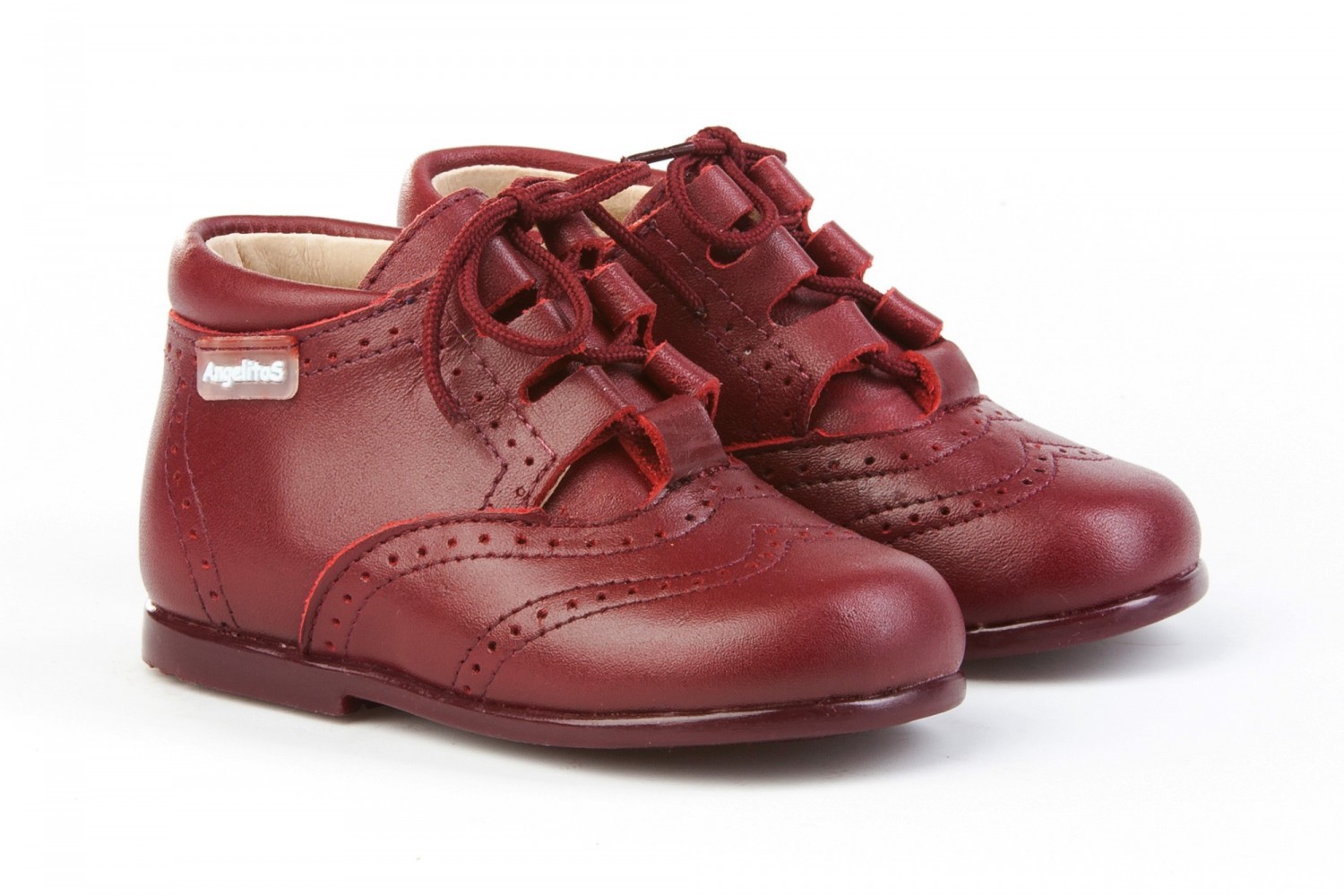INGLESITA BURDEOS BOTA CORDONES ANGELITOS