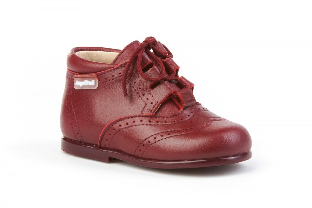 INGLESITA BURDEOS BOTA CORDONES ANGELITOS