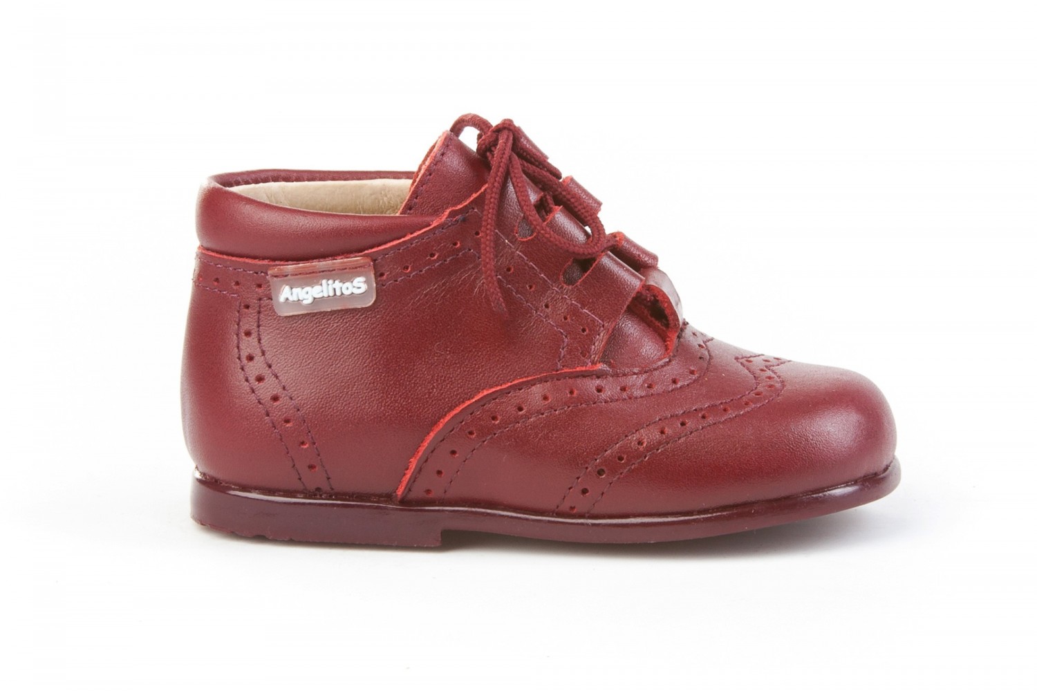 INGLESITA BURDEOS BOTA CORDONES ANGELITOS