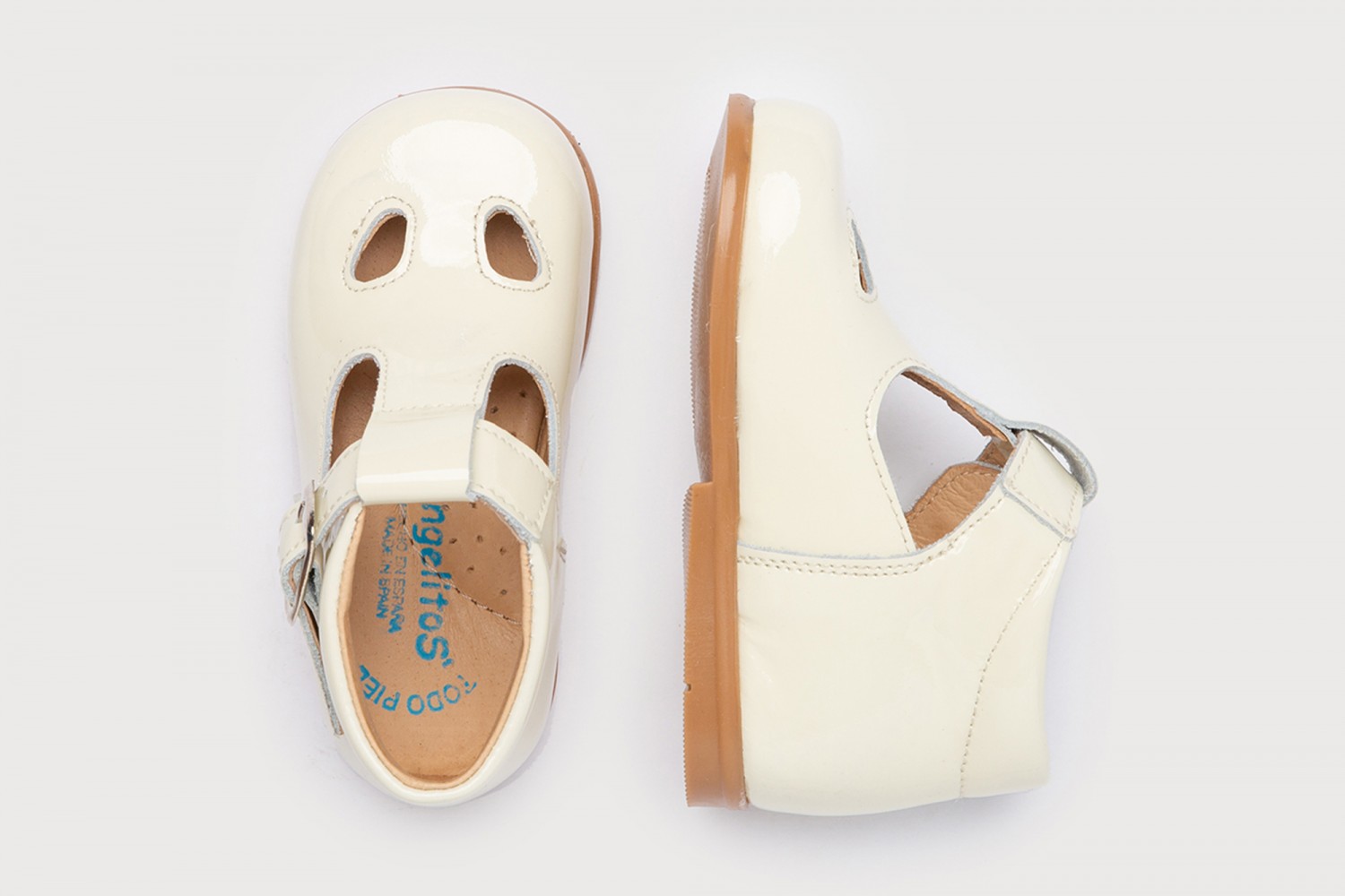 PEPITO CHAROL HEBILLA ANGELITOS BEIGE