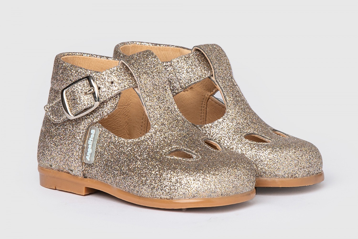PEPITO HEBILLA MINI GLITTER ANGELITOS PLATINO