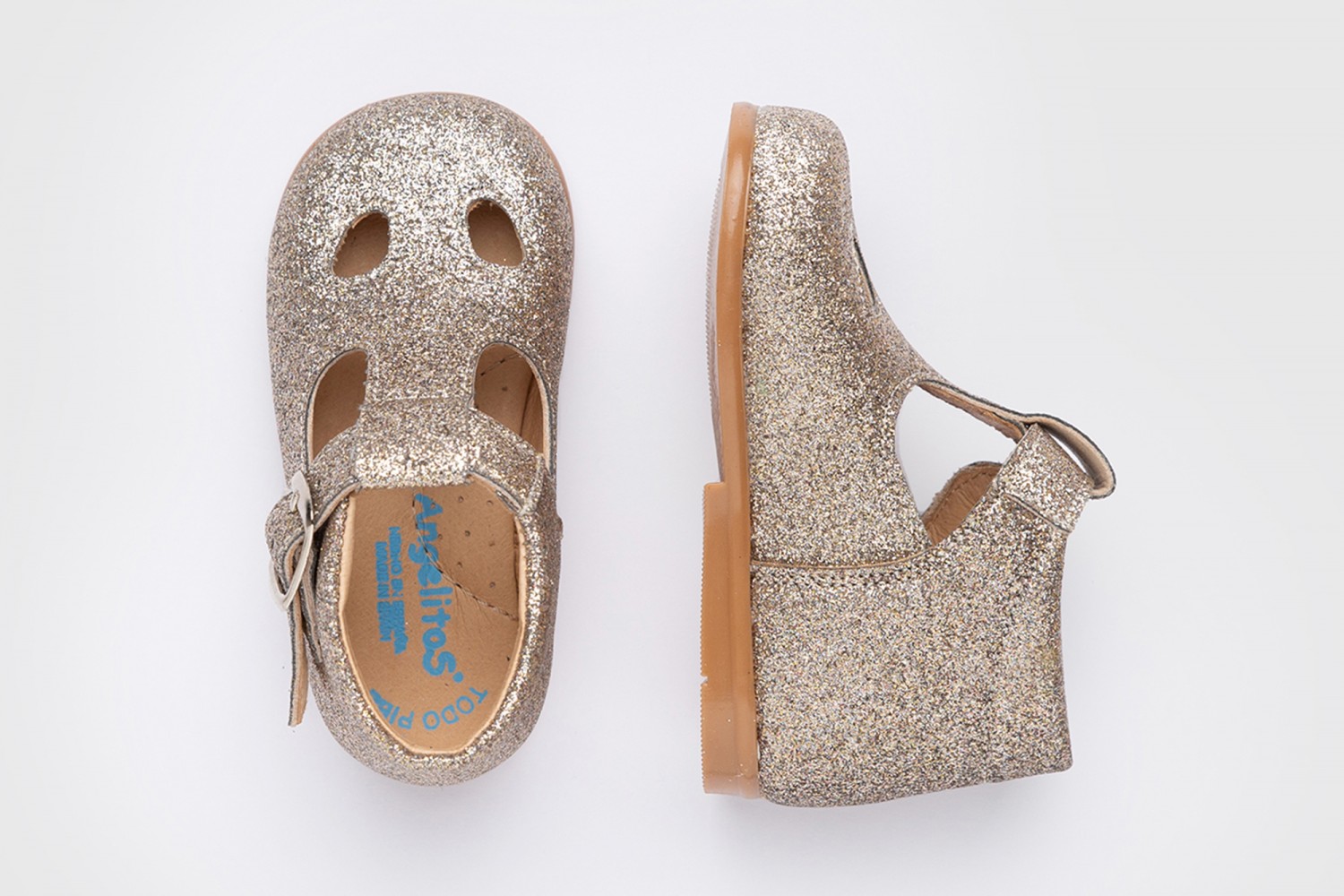 PEPITO HEBILLA MINI GLITTER ANGELITOS PLATINO