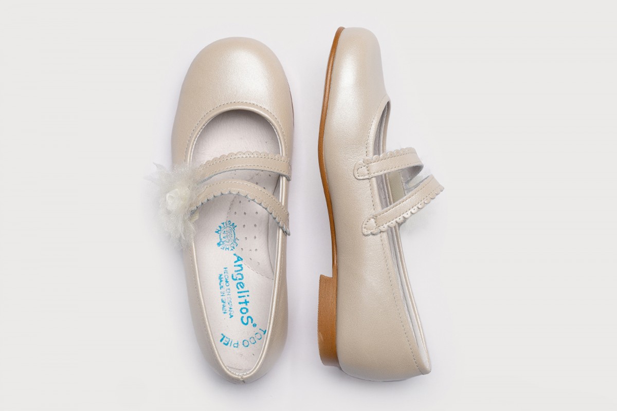 COMUNION DE NIÑA ANGELITOS BEIGE