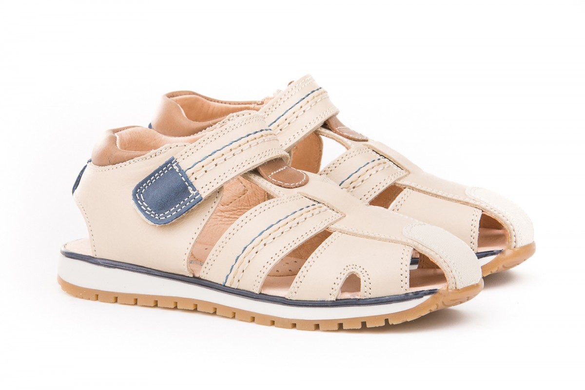 SANDALIA VELCRO NIÑO ANGELITOS BEIGE