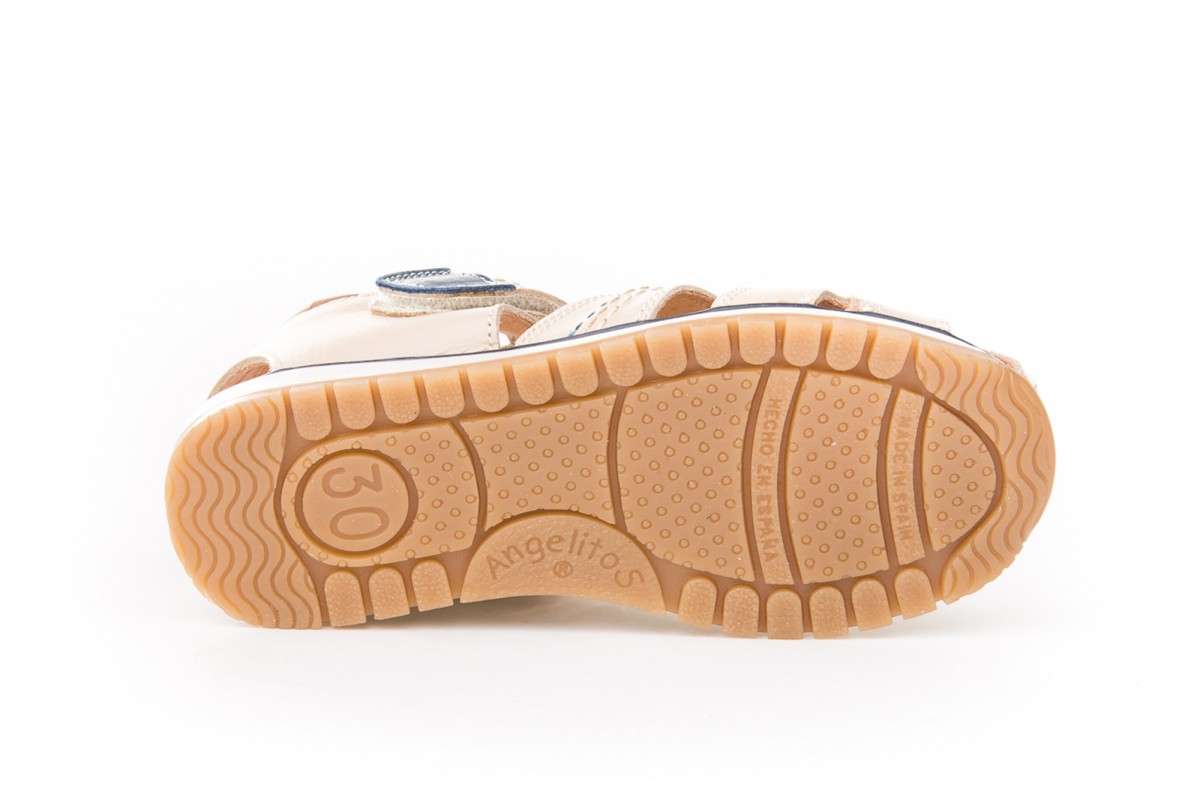 SANDALIA VELCRO NIÑO ANGELITOS BEIGE