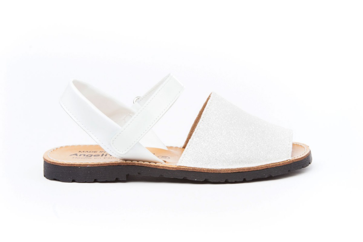 MENORQUINA VELCRO ANGELITOS BLANCO