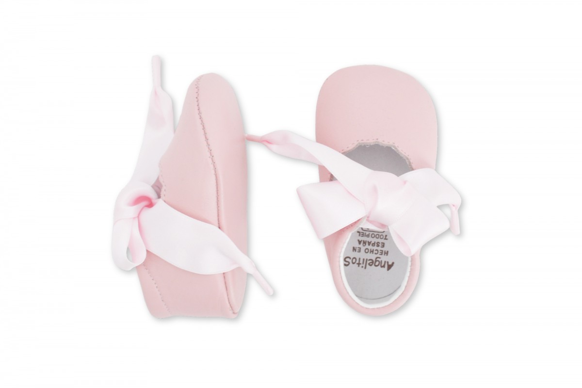 ANGELITOS MERCEDITA BEBÉ CON LAZO ROSA